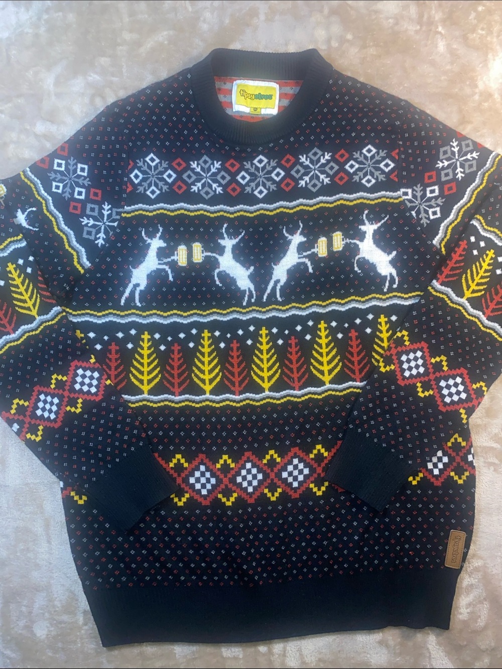 Tipsy Elves Caribrew Crewneck Ugly Christmas Sweater